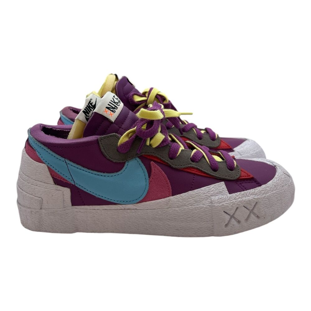 Nike x sacai  Low Purple Yellow Sneakers Women 9 - Picture 6 of 13